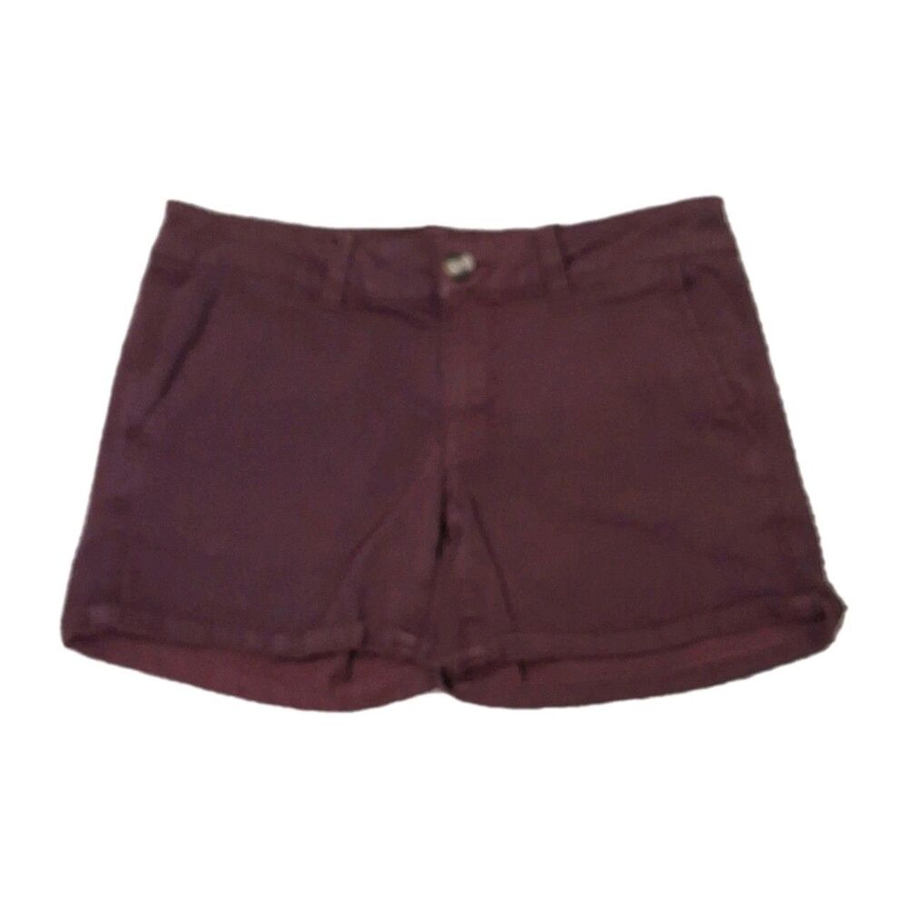 AMERICAN EAGLE OUTFITTERS SUPER STRETCH MIDI SHORTS BURGUNDY MAROON SIZE 4